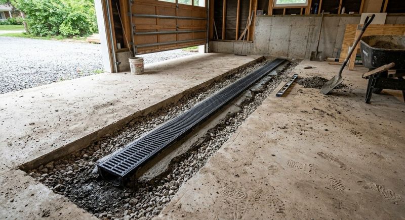 Garage Drainage Installation in Charlotte, NC